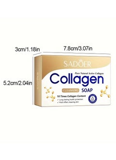 Unisex Collagen Soap Bar 3.53oz - Moisturizing Glycerin Rich Body Soap, Formaldehyde-Free with Natural Fresh Scent, Long-Lasting Skin Hydration and Brightening, Sensitive Skin Safe, Handmade Cleansing Bar - pzsku/Z70A12A3000E837B991C1Z/45/_/1727101454/53cf43f5-6053-4fc9-bd3c-f714b03b09c8