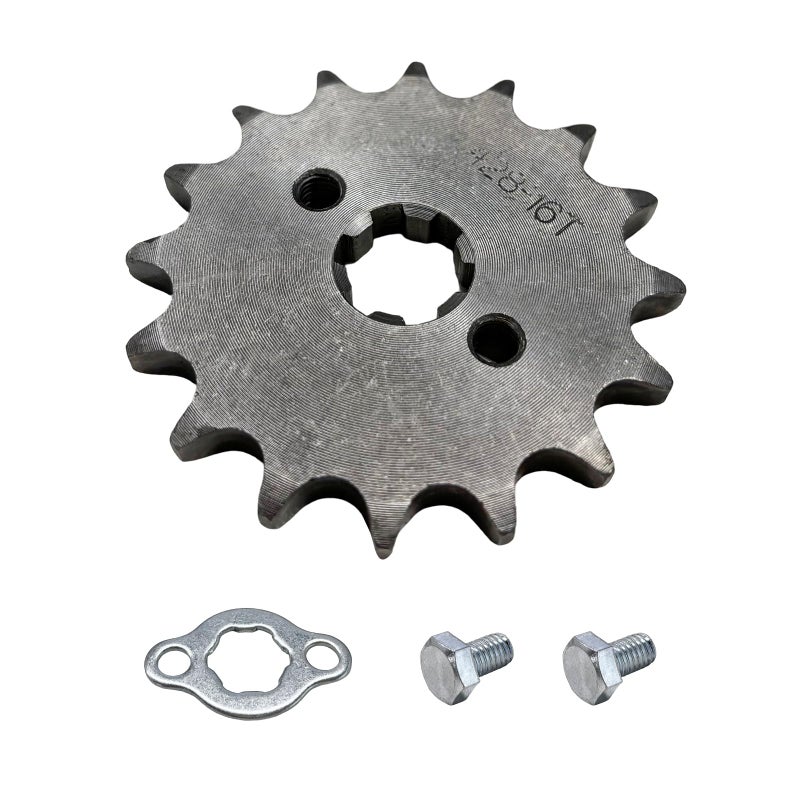 Wevdn Motorcycle Front Engine Sprocket 42816T 17mm Mini Bike ATV Sprocket with Washer 2 Bolts Engine Sprocket for 50cc 70cc 90cc 125cc 140cc 160cc Quard Dirt Bike Motorcycle 16T - Image 3