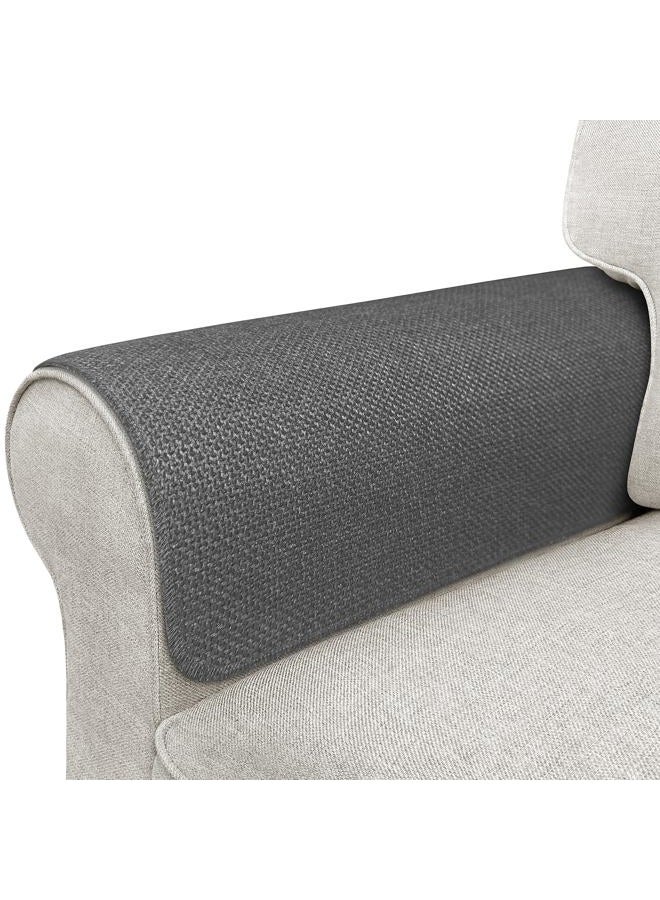 LovoGemy Couch Arm Covers, Waterproof Armrest Cover for Sofa, Armchair, Loveseat, Non-Slip Recliner Arm Cover, Sofa Arm Covers, Headrest Covers, Arm Chair Covers Set of 2 (Dark Gray, 24"×20") - Image 1