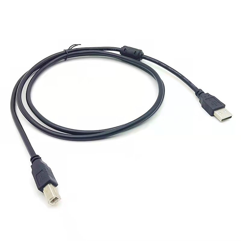 1.5m USB Printer Cable High-Speed 2.0 Scanner Connection 1.5A current black foot meter 