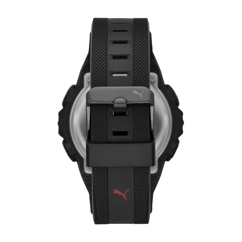 PUMA Digital Mechanical Watch for Men With Black Polyurethane Band- 10 ATM - PU P5042