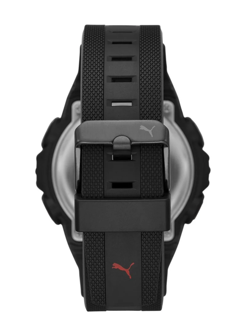 PUMA Digital Mechanical Watch for Men With Black Polyurethane Band- 10 ATM - PU P5042