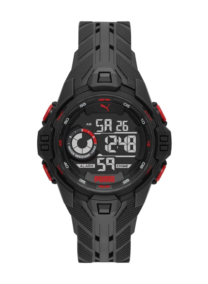 PUMA Digital Mechanical Watch for Men With Black Polyurethane Band- 10 ATM - PU P5042