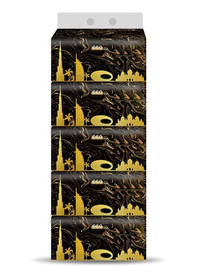keke Pack of 5 Premium Quality New Technology Facial Tissue 100% Raw Wood Pulp 220 Sheet X 3 Ply  - Image 1