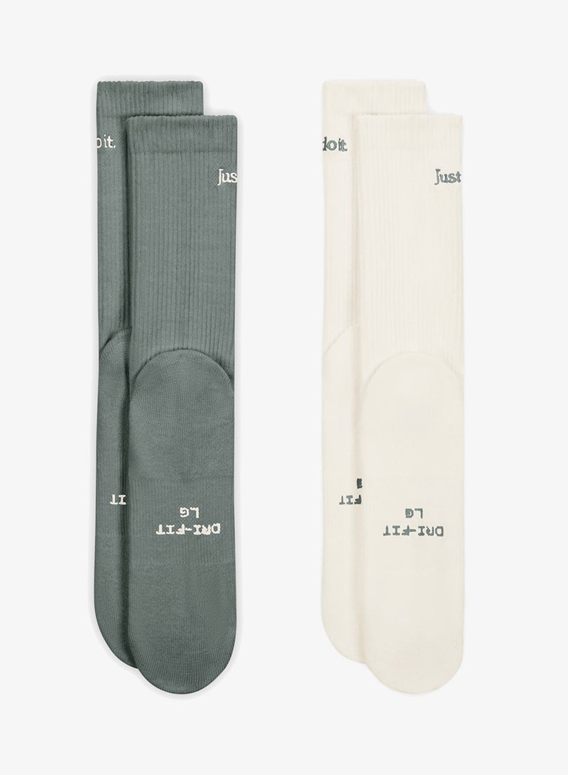 Nike 2 Pack Everyday Elevated Just Do It Crew Socks - Image 2