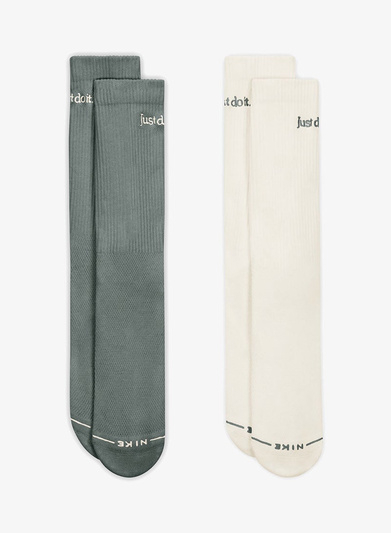 Nike 2 Pack Everyday Elevated Just Do It Crew Socks - Image 1