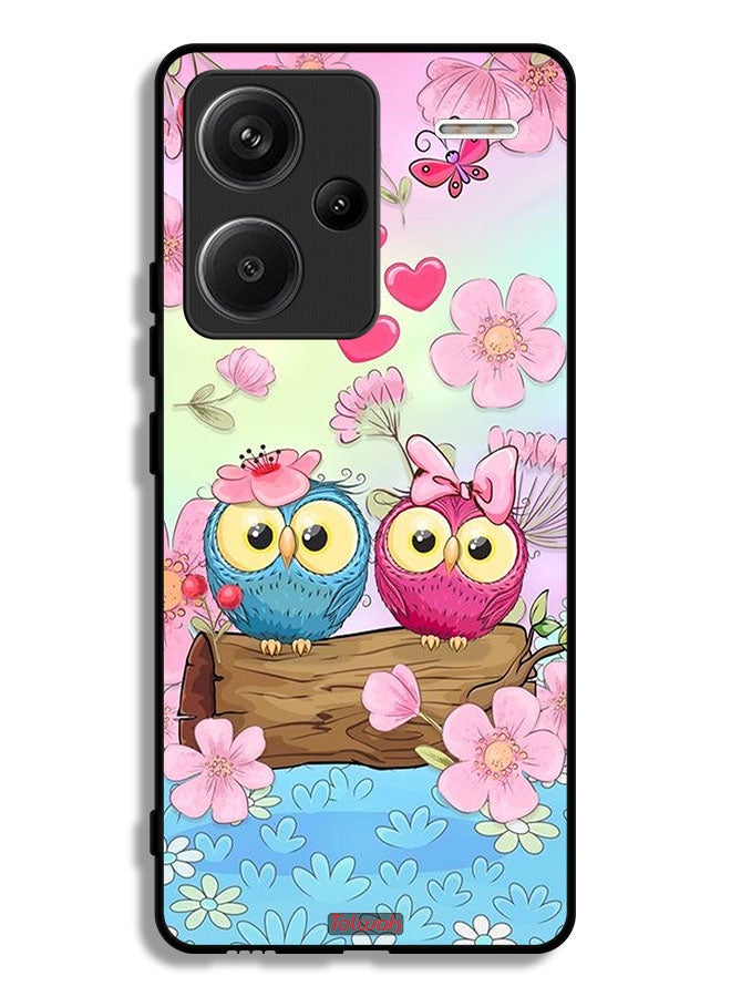 Tolwak Xiaomi Redmi Note 13 Pro Plus Protective Case Cover Cute Owls Art - Image 1