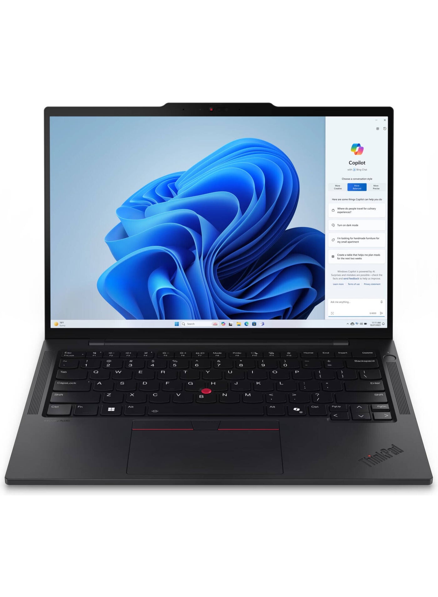 Lenovo ThinkPad T14s Gen5 Laptop, 14" WUXGA IPS Display, Intel Core Ultra 7 155U, 16GB RAM, 512GB SSD, Intel Graphics, English Keyboard, Windows 11 Pro, Black | 21LS0058US English BLACK