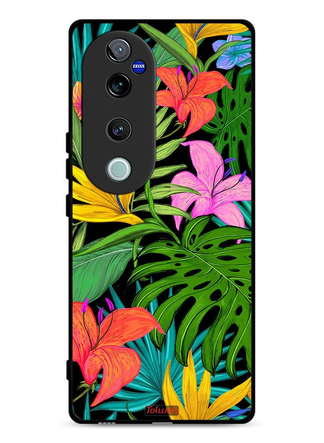 Tolwak Vivo V40 Pro 5G Protective Case Cover Pattern Tropical Flowers Leaves - Image 1
