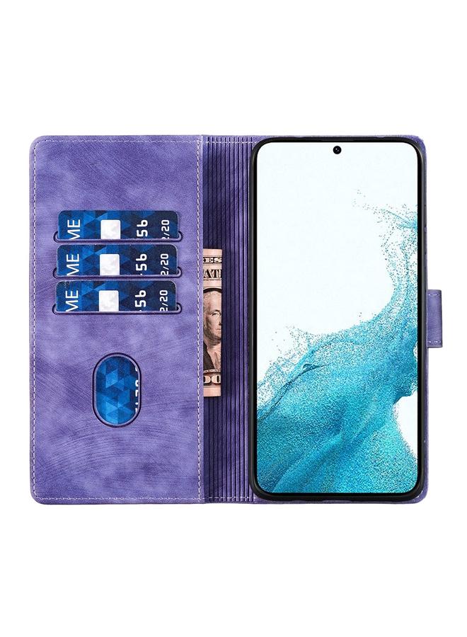 S-TOP Case For Samsung Galaxy S22+ 5G Pen Heart Cat Embossed Leather Phone Case - Image 5