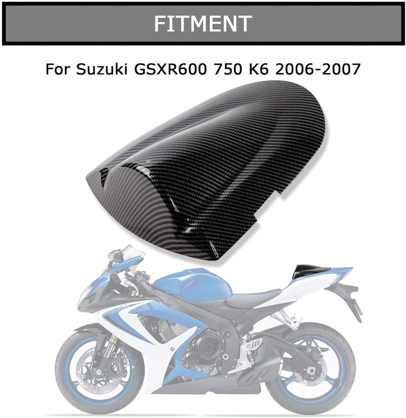 PSLER Rear Seat Fairing Cover Cowl for GSXR600 750 K6 2006-2007 - Carbon - Image 2