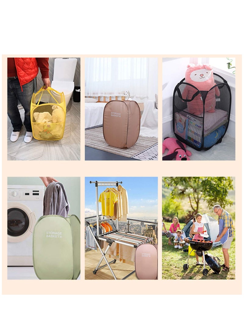 SOLARAE Collapsible Waterproof Popup Laundry Hamper, Foldable Laundry Baskets with Durable Handles for Kids Girl Boy College Dorm Llaundery Room Storage Travel Camping - Image 4