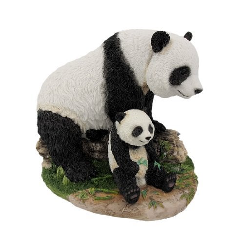 Veronese Design 8 Inch Animal Figurine Sitting Panda Bear and Cub Collectible Display - Image 1