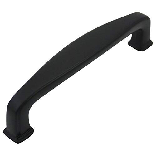 Cosmas 10 Pack 4390FB Flat Black Modern Cabinet Hardware Handle Pull 312 Inch 89mm Hole Centers