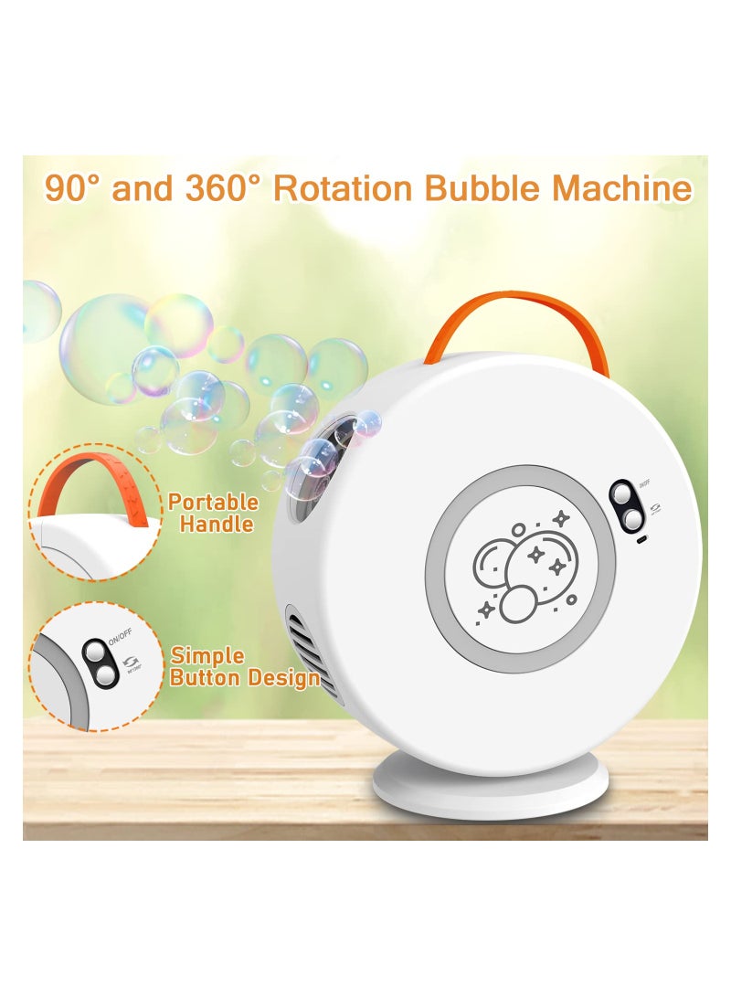 SYOSI Bubble Machine for Kids Automatic Bubble Blower, Rechargeable Battery Operated Portable Bubble Maker, for Little Boys Girls with Auto Rotated 90°/360° - Image 3