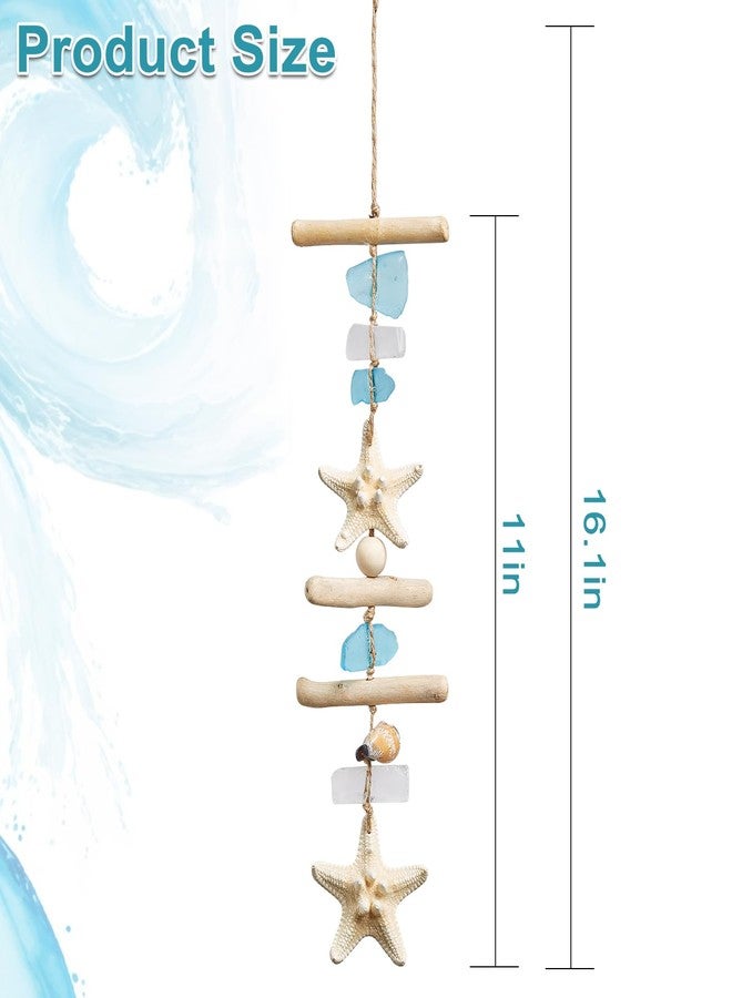 JQAQJU Driftwood Starfish Hanging Coastal Drop Beach Decor, Style 2 - Image 3