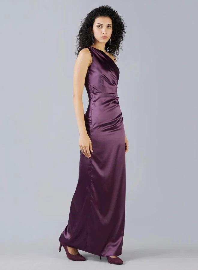 Mish Mish One shoulder straight fit maxi dress