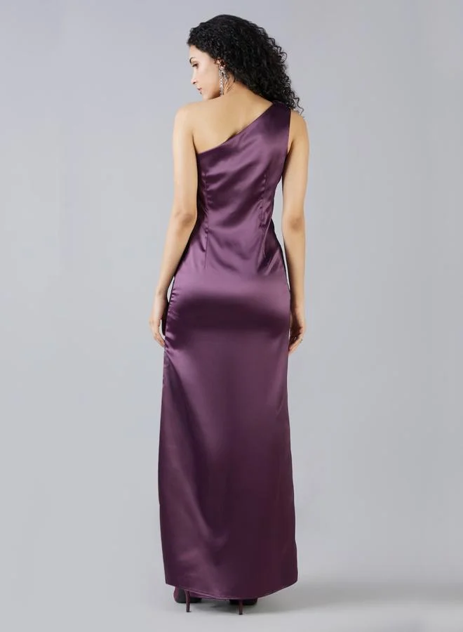 Mish Mish One shoulder straight fit maxi dress