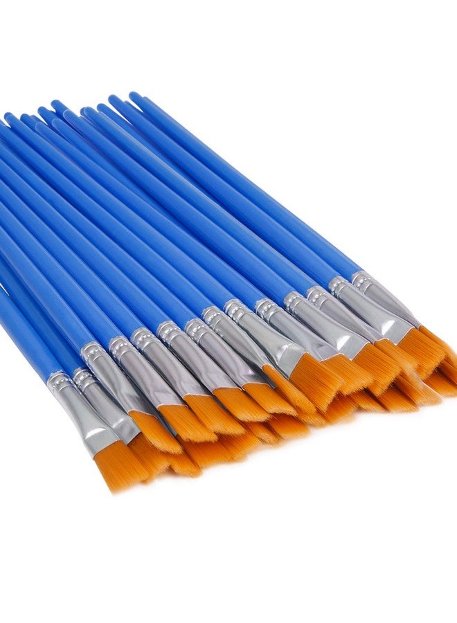 UPINS 60 Pcs Flat Paint Brushes Small Brush Bulk For Detail Painting - Image 1
