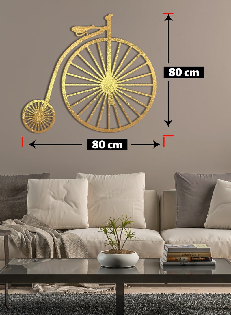هوم جاليري جدارية خشب شكل دراجة كلاسيكية 80X80 سم - Image 2
