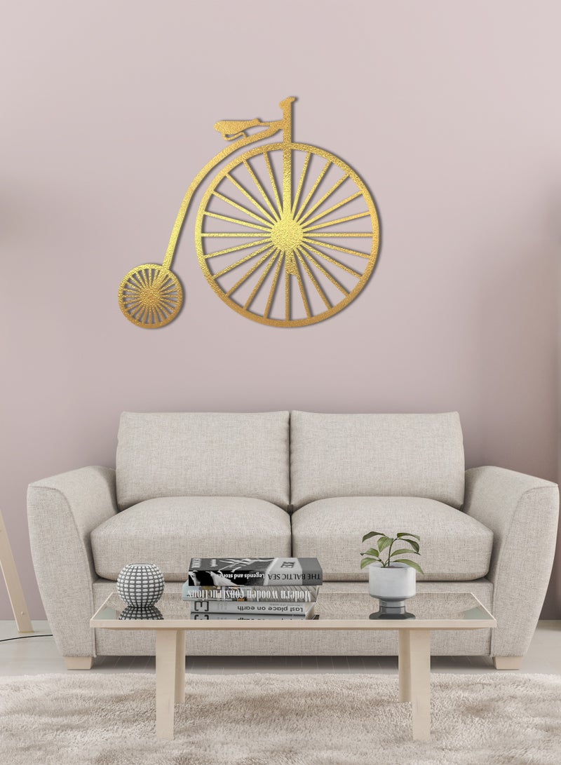 هوم جاليري جدارية خشب شكل دراجة كلاسيكية 80X80 سم - Image 3