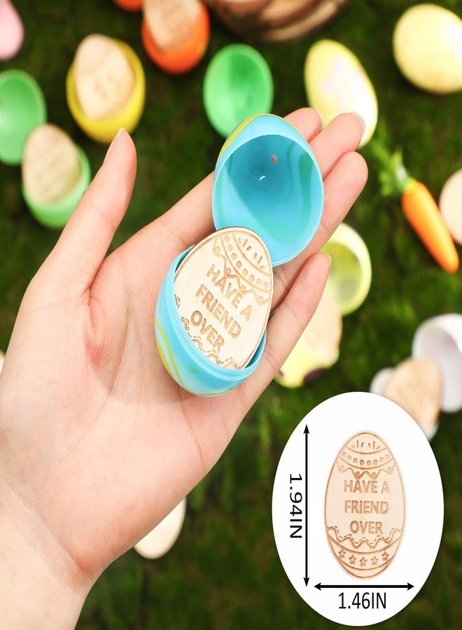 CypherX Easter Egg Fillers- Wooden Easter Reward Tokens, Easter Prizes Stuffers Coins, Family Night Tokens, 24 Redeemable Tokens+6 Blank DIY Tokens, Unique Family Easter Egg Hunt Activities- Egg - Image 5