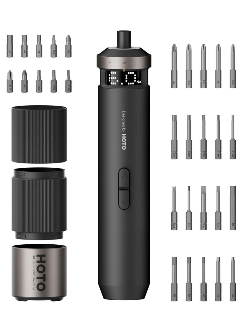 Hoto 40-Piece Tool Kit, Household Essentials Set W/Smart Electric Screwdriver (Led, 3 Torque) + 14 Tools & 26 Accessories | Pro-Grade Compact Organizer For Home, Dorm Repairs, Diy - Image 1