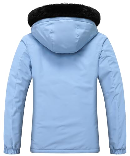 MOERDENG Women's Ski Jacket Waterproof Warm Winter Coat Hooded Snowboarding Jacket Versatile for Hiking & Winter Activities - Image 2