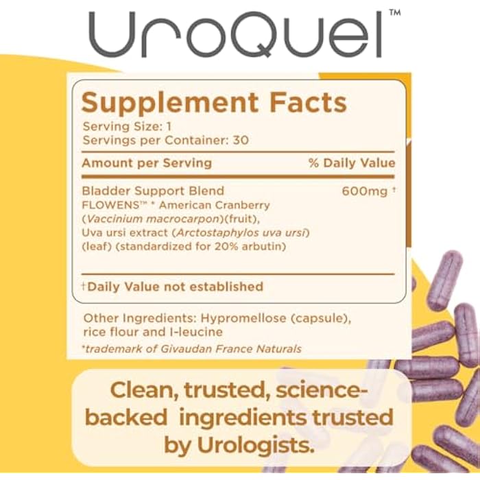 UroQuel - Natural Bladder Control Cranberry Supplement - Reduce Bathroom Urgency, Frequency, Incontinence, with Flowens - OBGYN Formulated - Cranberry Pills for Women & Men - by Heale - 30 Capsules - Image 5