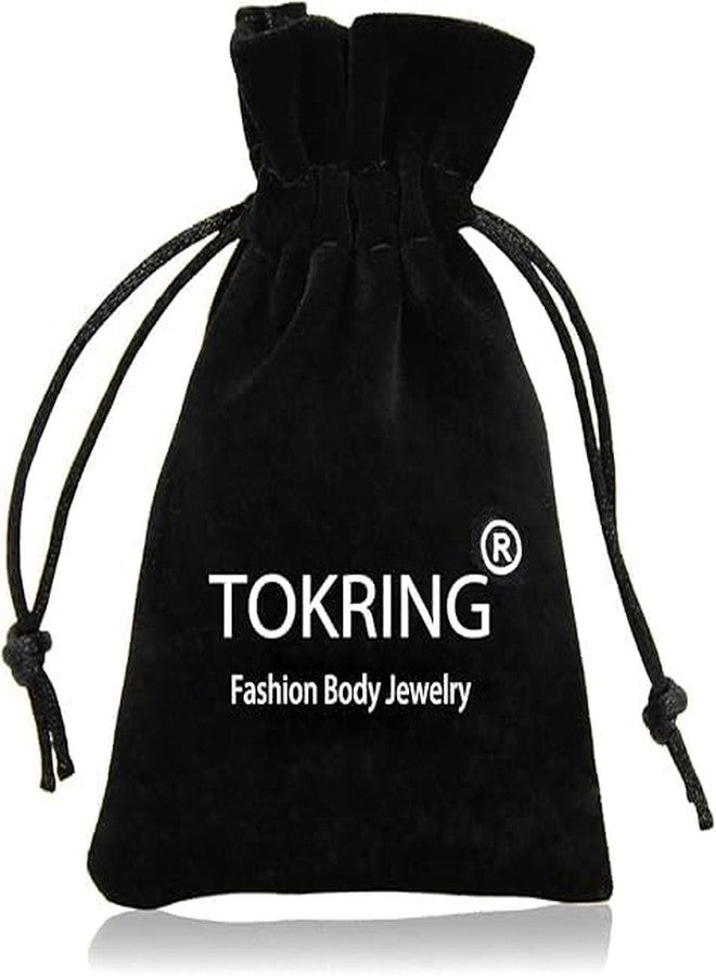 مجموعة حلقات أنف TOKRING 20G للنساء، مصنوعة من الفولاذ المقاوم للصدأ، مضادة للحساسية، مرصعة بالزركون الوردي، 12 قطعة - Image 3