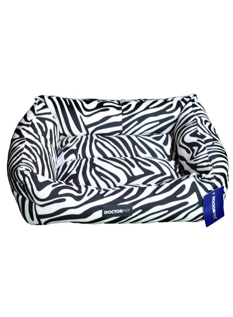 DOCTERPET Doctor Pet Makaron Series Rectangle Pet Bed Large - 95x75x22cm - Soft Washable Fabric, Reversible Cushion, Non-Slip Base - Ideal for Large Cats & Dogs - Image 1