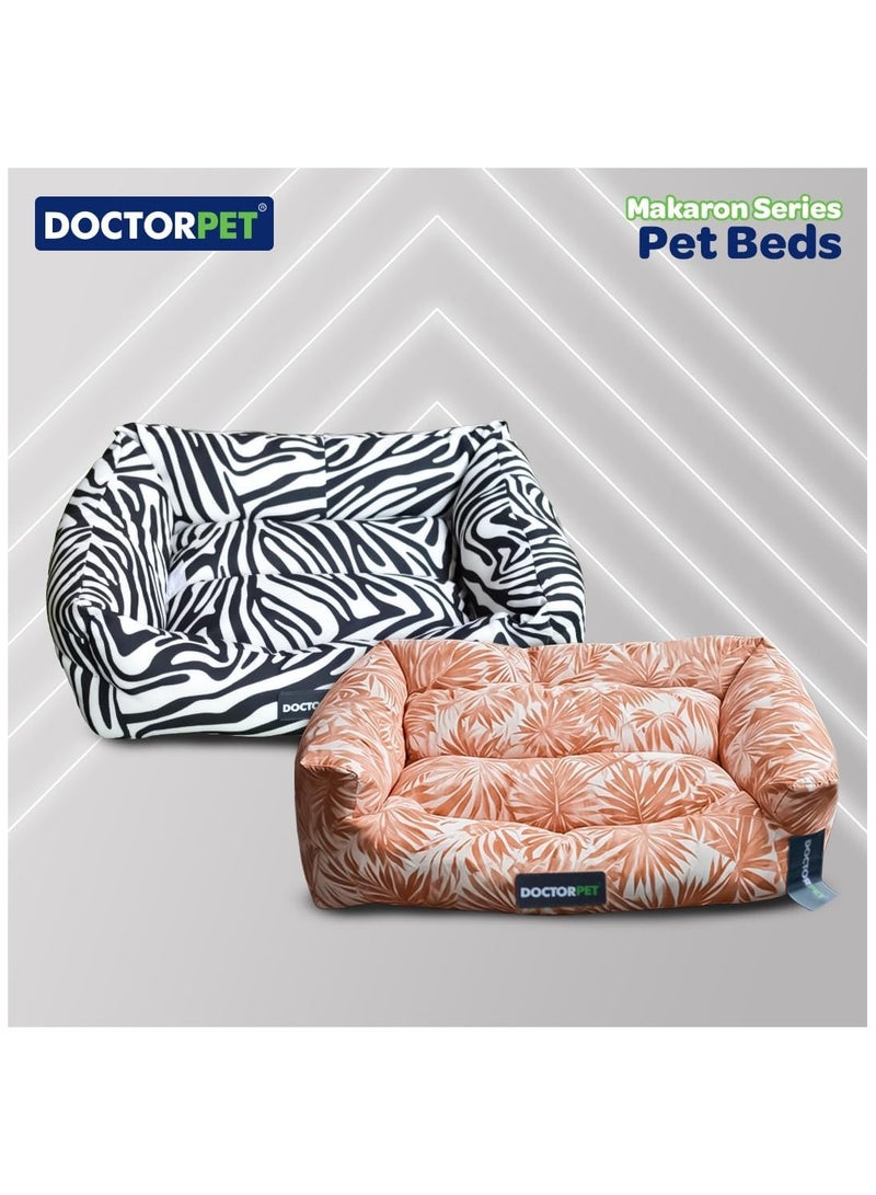 DOCTERPET Doctor Pet Makaron Series Rectangle Pet Bed Large - 95x75x22cm - Soft Washable Fabric, Reversible Cushion, Non-Slip Base - Ideal for Large Cats & Dogs - Image 5