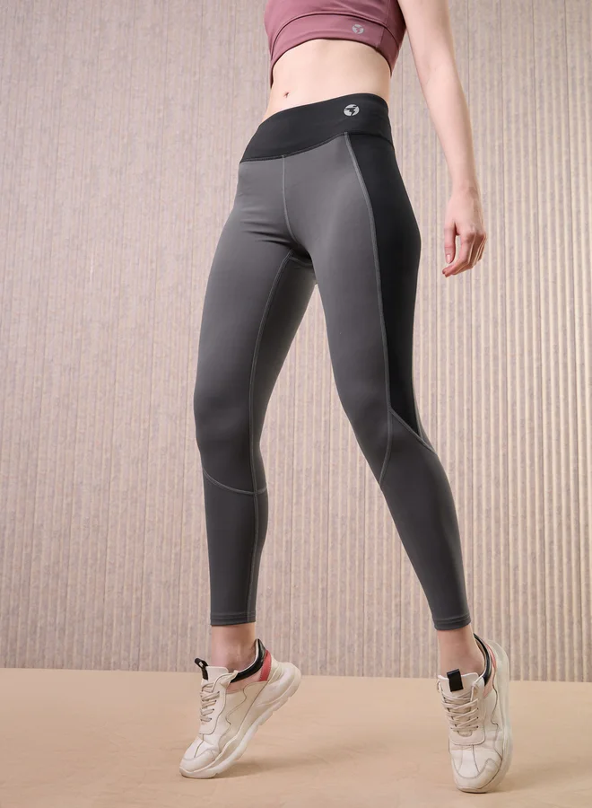 Technosport Women Color Block 4-Way Stretch Leggings