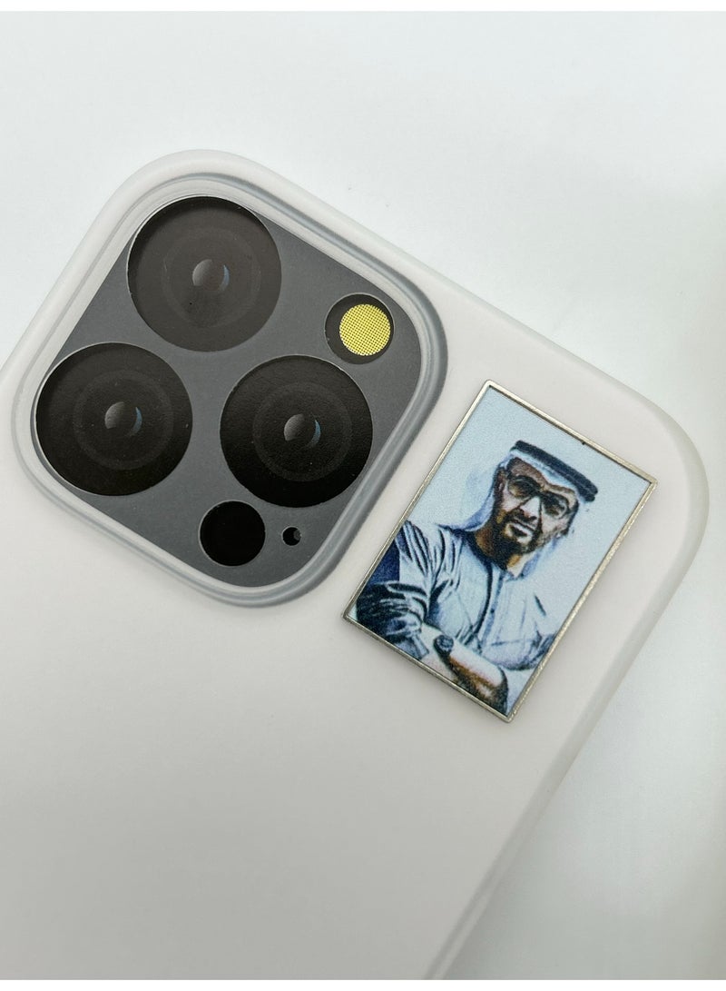 3 pieces of Metal stickers - Sheikh Mohammed bin Zayed and Al Ain Club logo and Falcon Stickers - Premium Quality Metal for Mobile, Laptop, Backpacks and more - Image 2