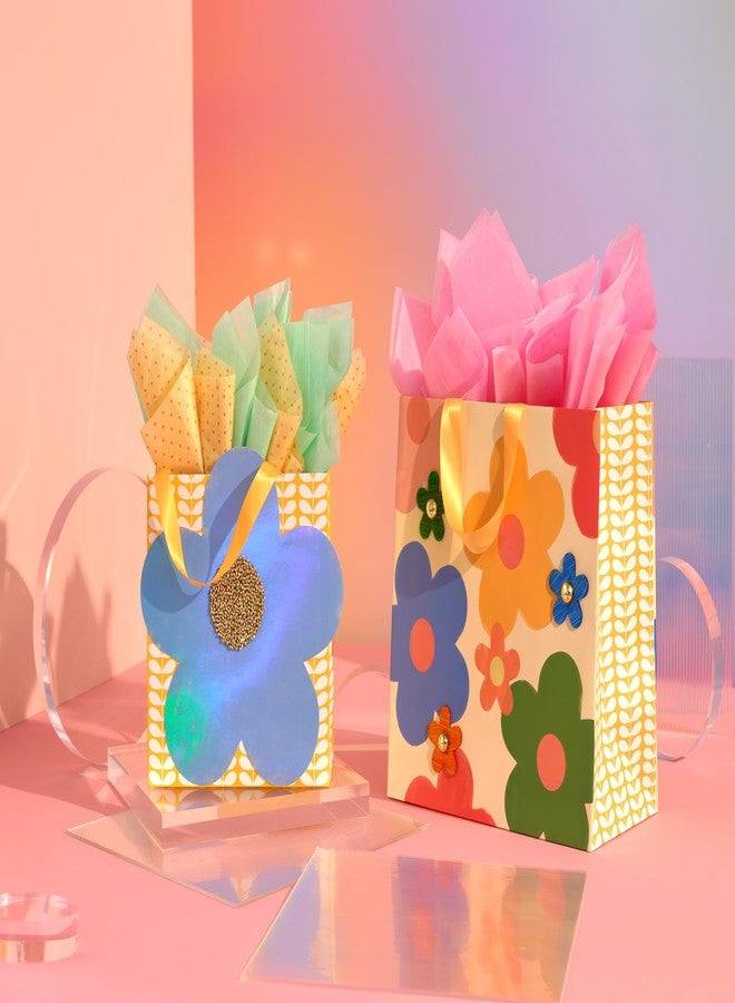 Papyrus 11" Medium Gift Bag (Multicolored Daisies for Birthdays, Bridal Showers, Anniversaries and All Occasions (1 Bag - Image 5