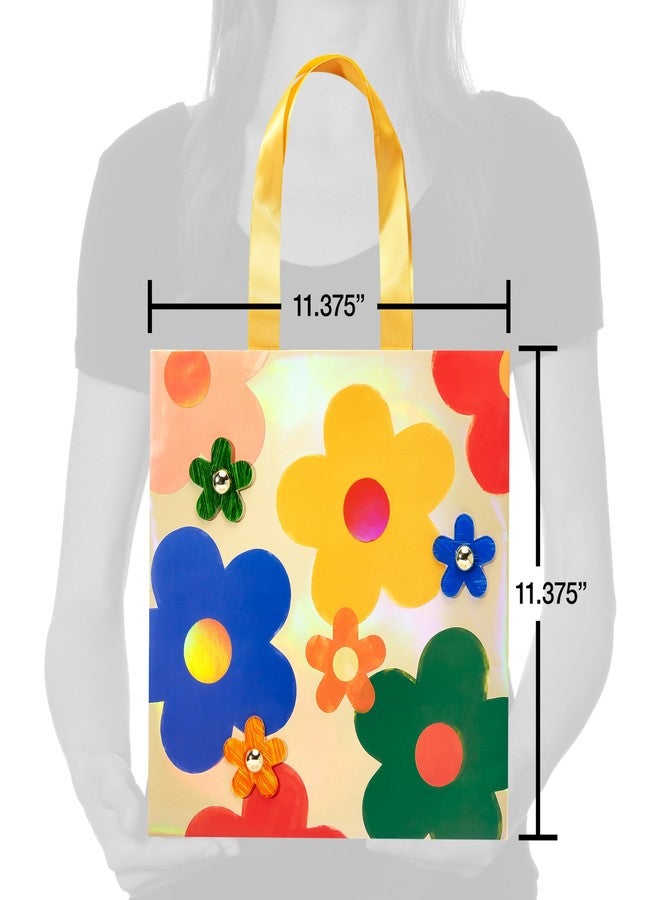 Papyrus 11" Medium Gift Bag (Multicolored Daisies for Birthdays, Bridal Showers, Anniversaries and All Occasions (1 Bag - Image 4