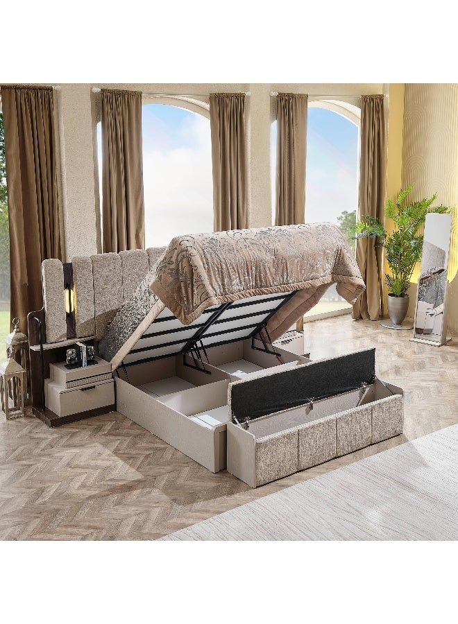 Home Box Leeds 6-Piece Smart LED Bedroom Set for Modern Homes - Image 4