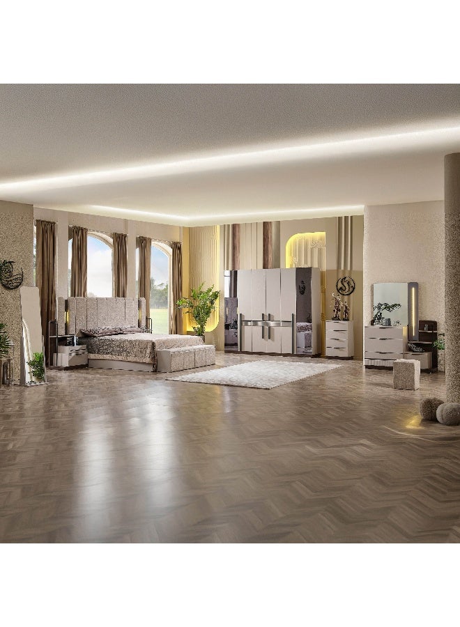 Home Box Leeds 6-Piece Smart LED Bedroom Set for Modern Homes - Image 1