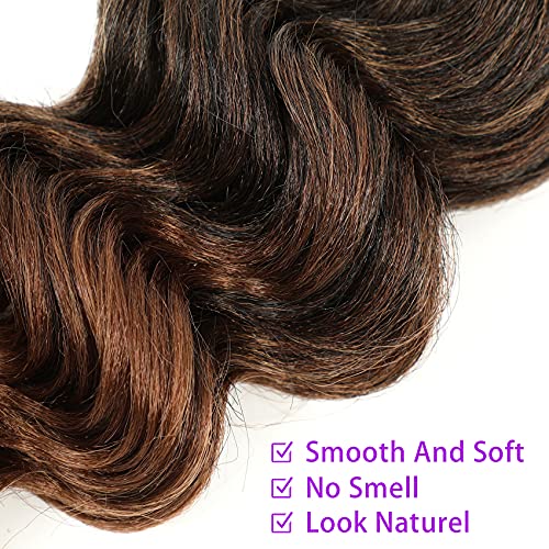 AMELI Ocean Wave Crochet Hair Deep Wave Crochet Hair for Black Women Ocean Wave Braids Hair Synthetic Crochet Braiding Hair Extensions 8 Packs (9 Inch (Pack of 8), T30) - Image 4