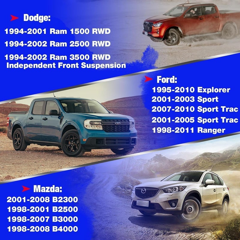 KSP PERFORMANCE وصلة شريط استقرار KSP متوافقة مع Ford Ranger Explorer Sports، وصلة شريط الاستقرار الأمامية لـ Dodge Ram 1500 2500 3500، مجموعات وصلة شريط ��لاستقرار تناسب Mazda B2300 2500 3000 4000 - Image 2