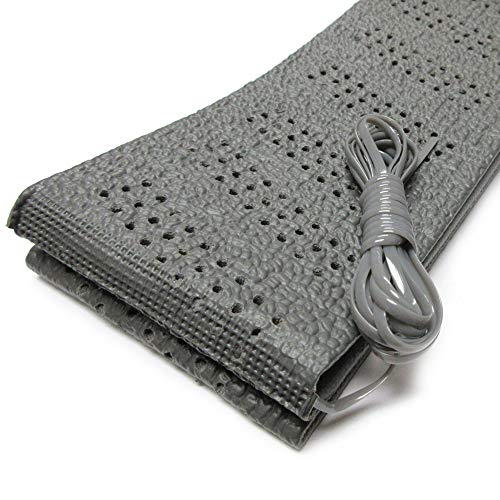 AllTopBargains Grey Universal Steering Wheel Cover Lace-On Cushion Grip Accessory Auto Vehicle - Image 1
