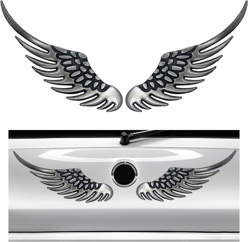 Dickno 2PCS Angel Wings Car Stickers - Image 1