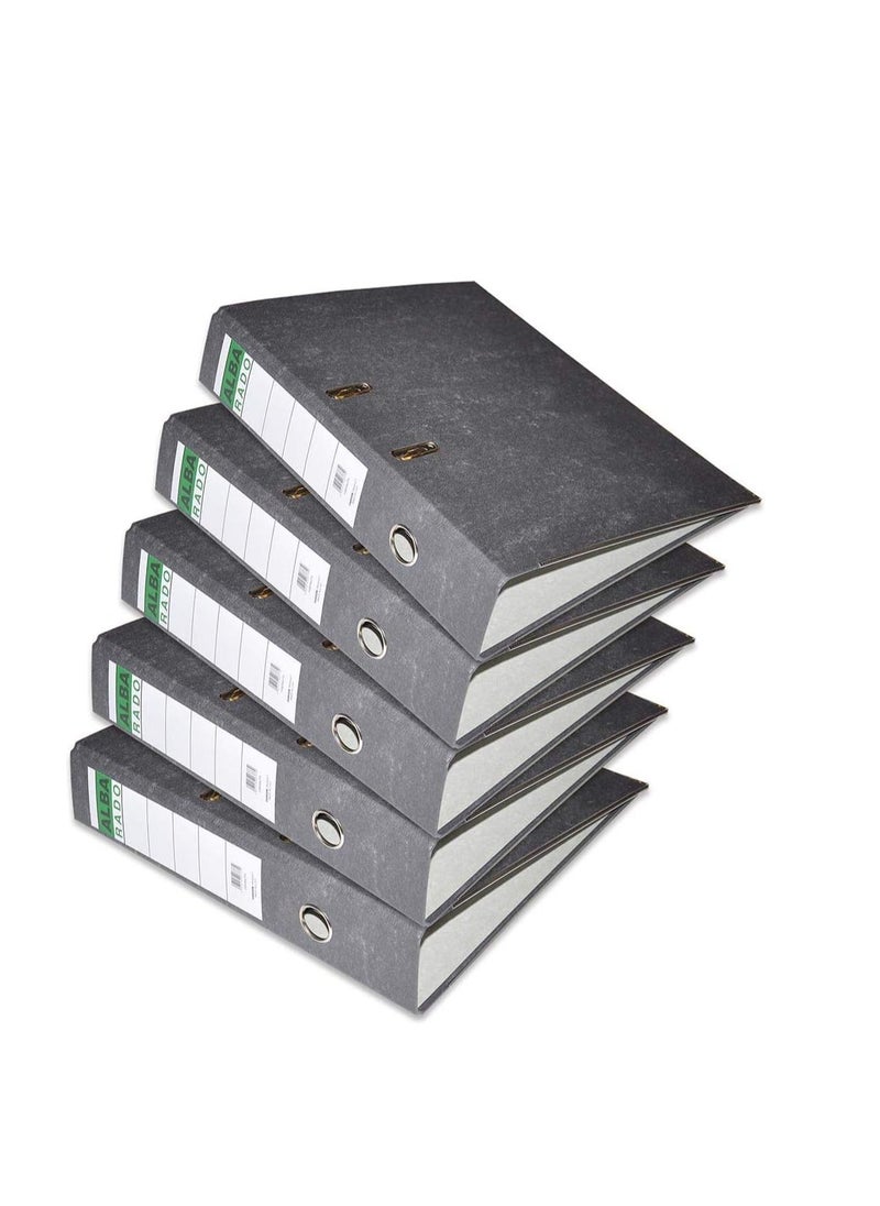 Alba Rado - ALBA RADO Lever Arch Box Files, Foolscap Size(210x330mm), 8cm Spine Size, Fixed Mechanism 5 pcs - Image 1