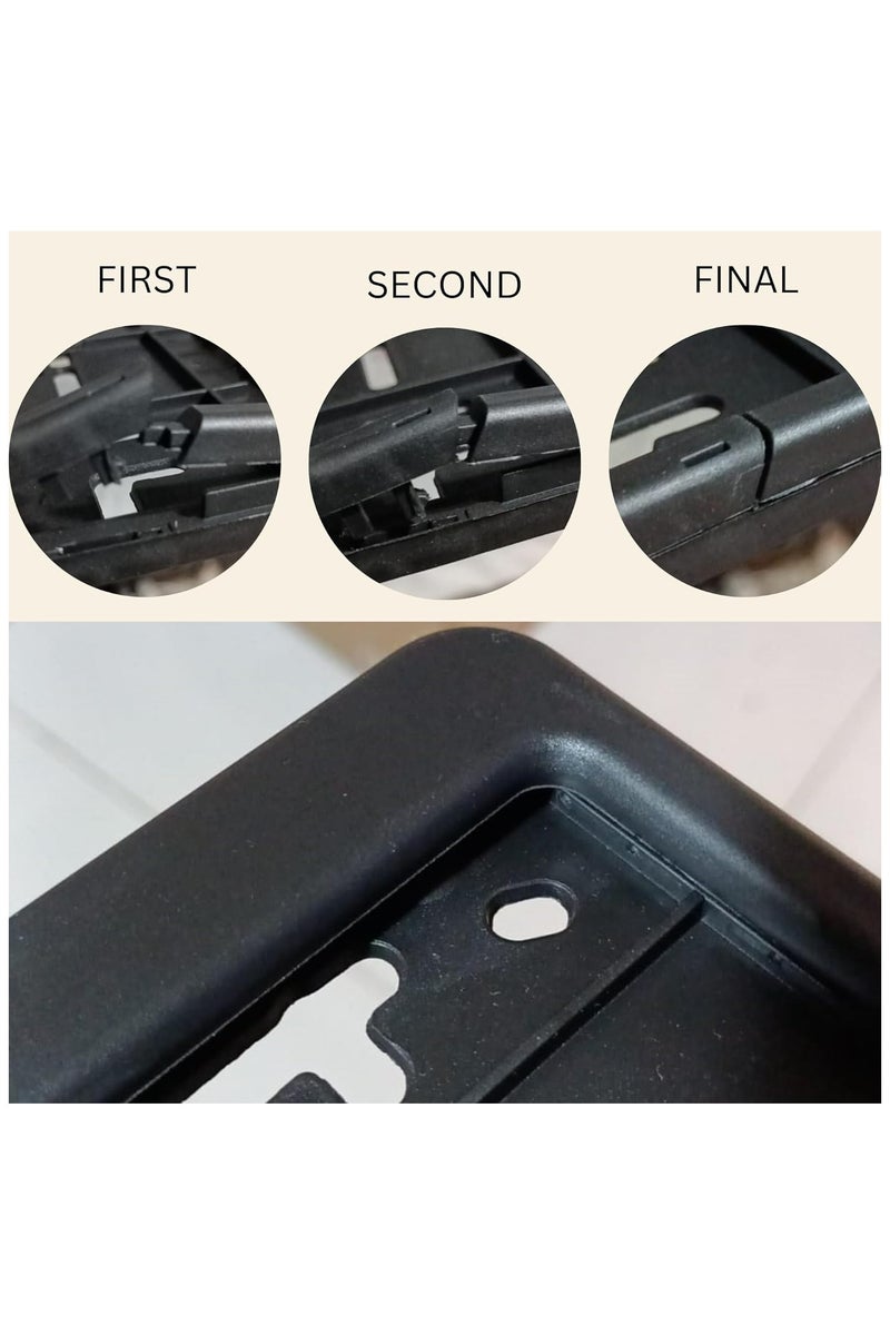 إيتافا حامل لوحة أرقام السيارة | إطار اللوحة | لدبي، أبو ظبي، الشارقة، عجمان، رأس الخيمة، يناسب جميع إمارات الإمارات العربية المتحدة مع 8 براغي - Image 3