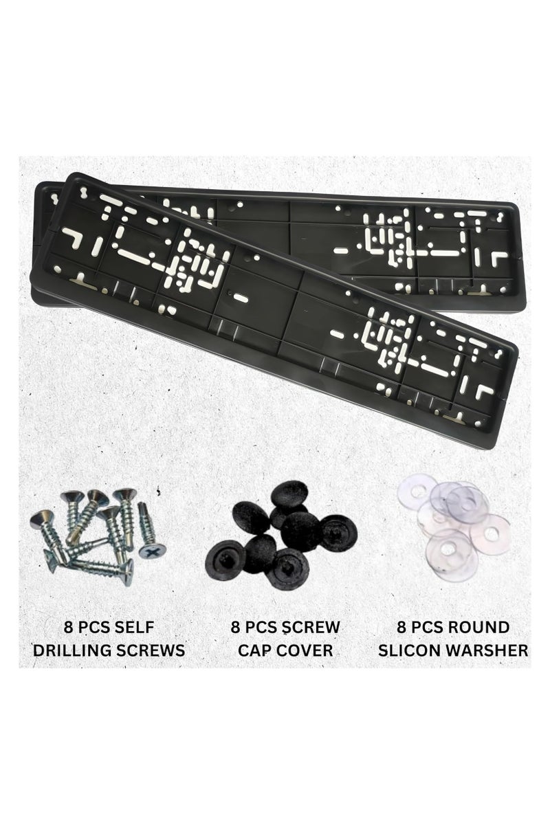 إيتافا حامل لوحة أرقام السيارة | إطار اللوحة | لدبي، أبو ظبي، الشارقة، عجمان، رأس الخيمة، يناسب جميع إمارات الإمارات العربية المتحدة مع 8 براغي - Image 4