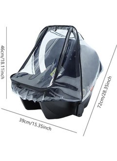 General Baby seat rain cover, baby stroller, infant car seat rain cover, dust cover, waterproof, windproof, easy to install, snow and dust  - Image 4