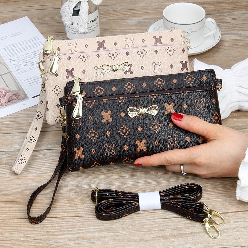 Multifunctional Solid Color PU Leather Wallet, RFID Blocking Design Portable Daily Storage Purse for Cards Cash Coin Business Use - Image 3