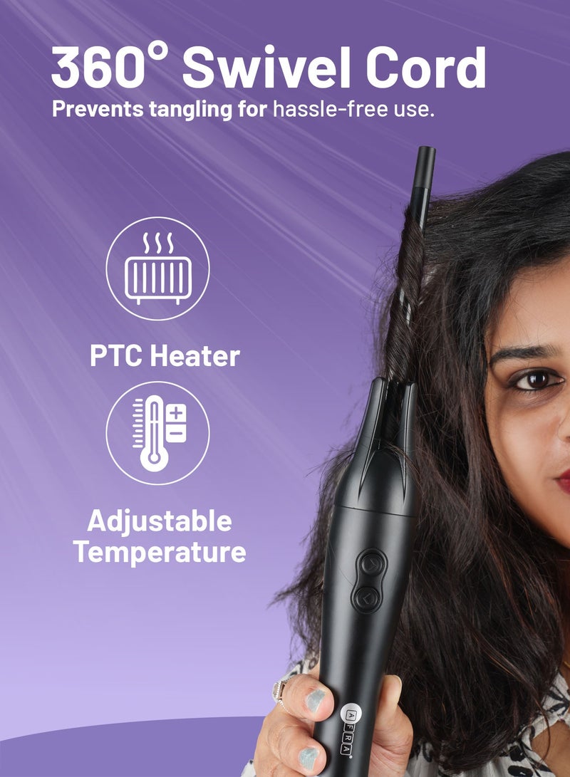 AFRA Professional Hair Curler | 9.5MM Ceramic Barrel | 200°C Max | 360° Swivel Cord | Left/Right Directional Switch - Image 4