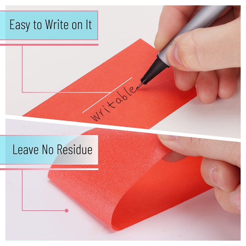 Mr. Pen- Colored Masking Tape, 16 Yards Per Roll, 2 Inch Wide, 5 Rolls, Colored Painters Tape, Paper Tape, Colored Tape Rolls, Craft Tape, Art Tape, Labeling Tape, Colorful Masking Tape - Image 4