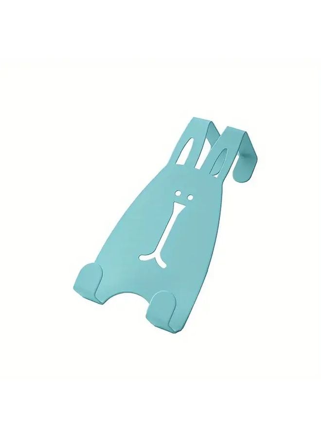 5 Pieces Cartoon Rabbit Metal Wall Hooks No Drill Installation Durable Iron - Image 5
